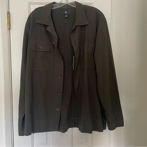 Mens Banana Republic Olive Shacket Jacket